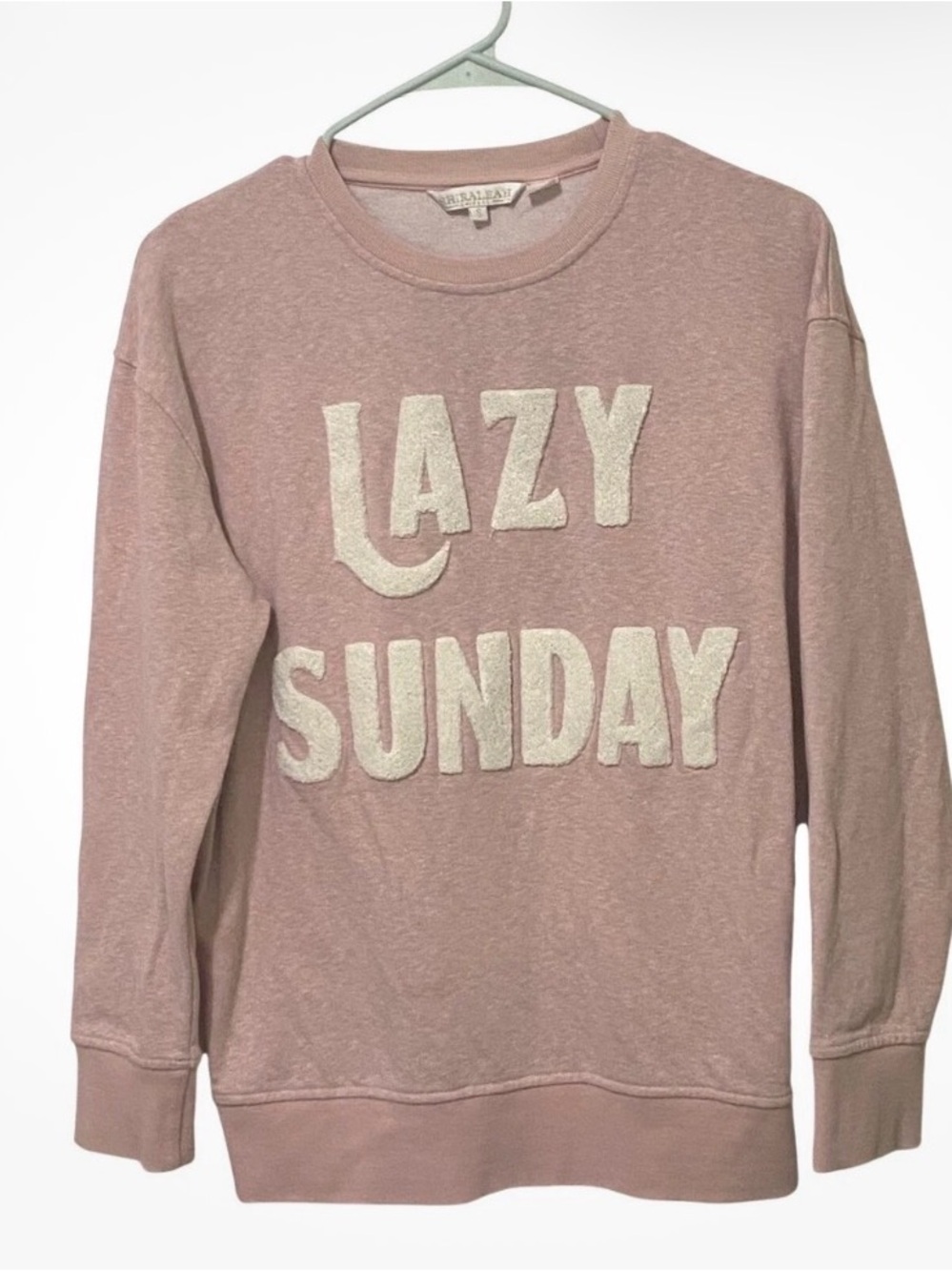 Women’s Lazy Sunday Pink Pullover Sweatshirt size M EUC